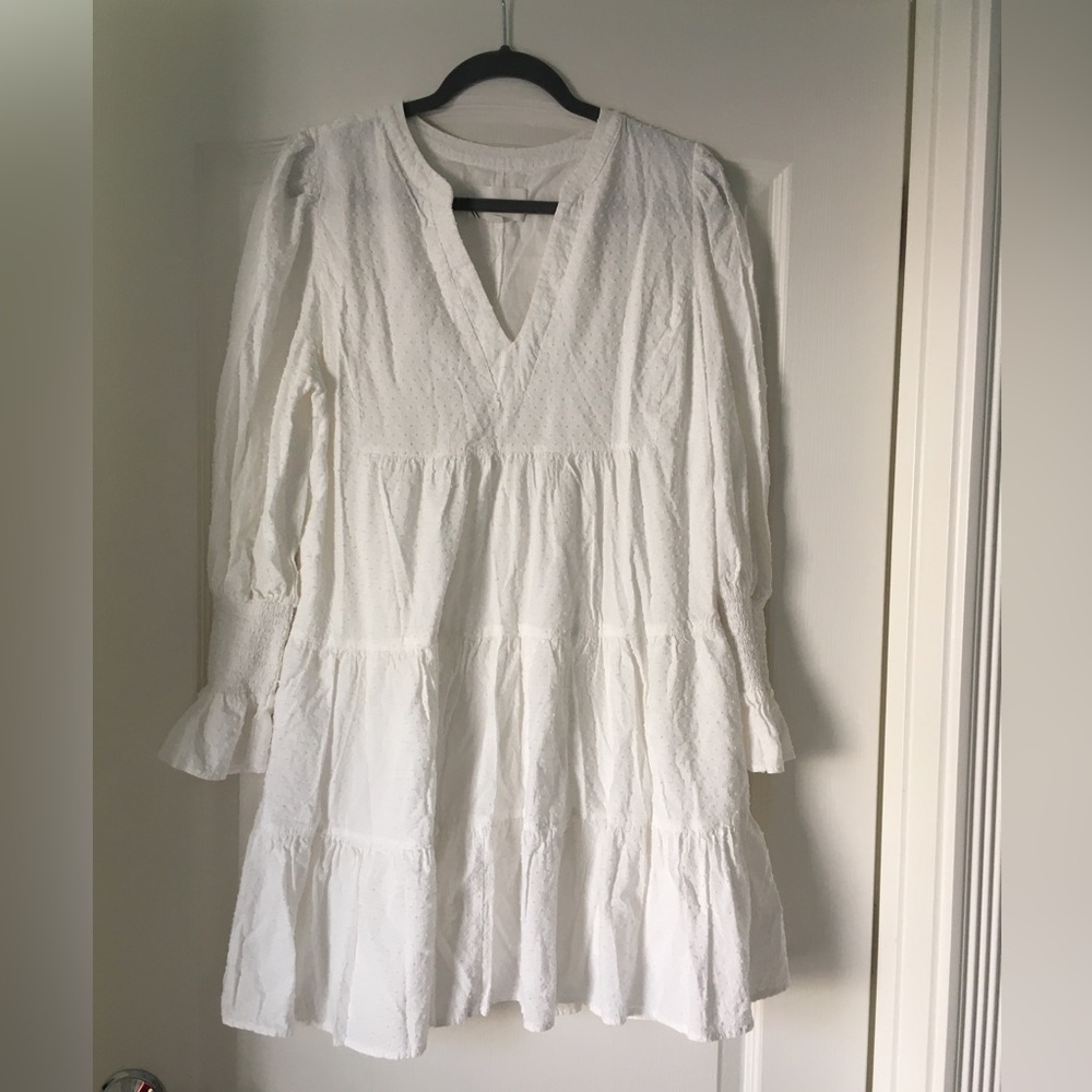 Tuckernuck Pomander Place Kenzo dress in white Swiss dot L - Picture 4 of 12